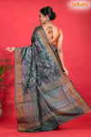 PURE PRINTED TUSSAR SILK GREEN