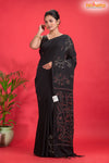 PURE COTTON KATHA STITCH BLACK
