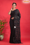 PURE COTTON KATHA STITCH BLACK