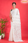 PURE COTTON KATHA STITCH WHITE