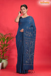 PURE COTTON KATHA STITCH NAVY BLUE