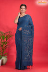 PURE COTTON KATHA STITCH NAVY BLUE