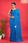 PURE COTTON KATHA STITCH SKY BLUE