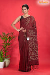 PURE COTTON KATHA STITCH BROWN