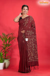 PURE COTTON KATHA STITCH BROWN