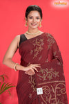 PURE COTTON KATHA STITCH BROWN