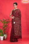 PURE COTTON KATHA STITCH BROWN