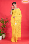 PURE COTTON KATHA STITCH YELLOW