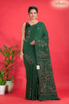 PURE COTTON KATHA STITCH GREEN