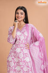 PINK WHITE COTTON KURTI