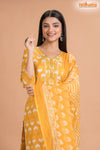GOLDEN YELLOW COTTON KURTI