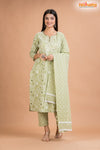 PISTA GREEN COTTON KURTI