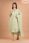 PISTA GREEN COTTON KURTI