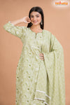 PISTA GREEN COTTON KURTI