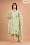 PISTA GREEN COTTON KURTI