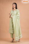 PISTA GREEN COTTON KURTI