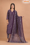 DEEP PURPLE  COTTON KURTI