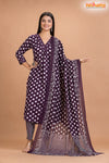 DEEP PURPLE  COTTON KURTI