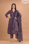 DEEP PURPLE  COTTON KURTI