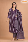DEEP PURPLE  COTTON KURTI