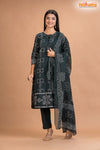 DEEP GREEN COTTON KURTI