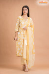 LIGHT YELLOW COTTON KURTI