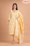 LIGHT YELLOW COTTON KURTI