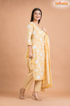 LIGHT YELLOW COTTON KURTI