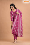 PURPLE PINK COTTON KURTI