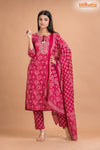 PINK PRINT COTTON KURTI