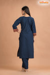 DEEP BLUE COTTON KURTI