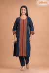 DEEP BLUE COTTON KURTI