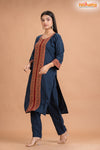 DEEP BLUE COTTON KURTI