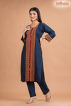 DEEP BLUE COTTON KURTI