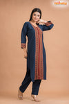 DEEP BLUE COTTON KURTI