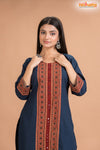 DEEP BLUE COTTON KURTI