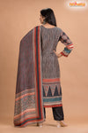 BLACK MULTICOLOR SHIMMER SILK KURTI