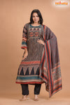 BLACK MULTICOLOR SHIMMER SILK KURTI
