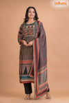 BLACK MULTICOLOR SHIMMER SILK KURTI