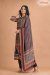 BLACK MULTICOLOR SHIMMER SILK KURTI