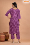 PURPLE PRINT COTTON KURTI