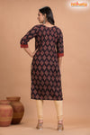 BLACK RED BOUTIQUE COTTON KURTI