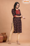 BLACK RED BOUTIQUE COTTON KURTI
