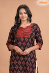 BLACK RED BOUTIQUE COTTON KURTI