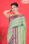 KOVAI KORA COTTON PURPLE GREEN