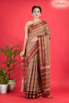 KOVAI KORA COTTON PURPLE GOLDEN BROWN