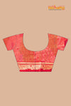 Pure Silk Paithani with black body with sea red Pallu