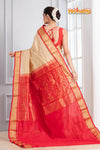 Kanjivaram Pure Silk White Red