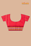 Vidarbha Pure Tussar White Red Kalamkari