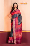 PURE PRINTED TUSSAR SILK BLACK
